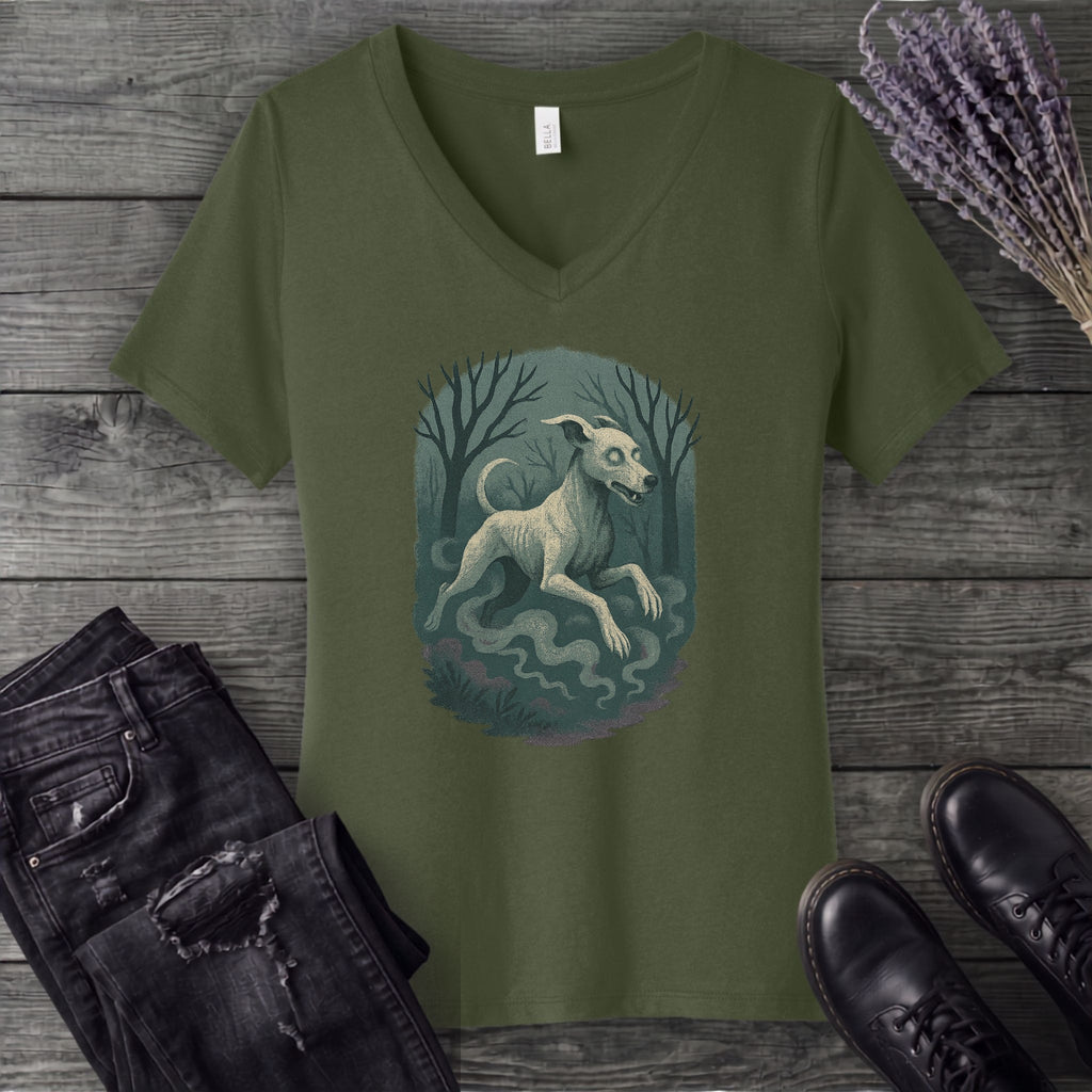 Woodland Spirits Hound V-Neck T-Shirt