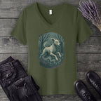 Woodland Spirits Hound V-Neck T-Shirt