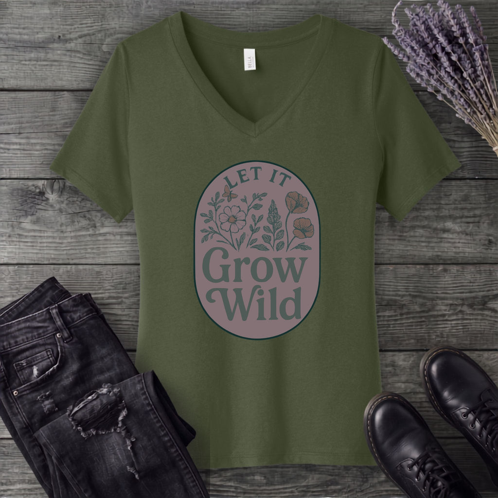 Let It Grow Wild V-Neck T-Shirt