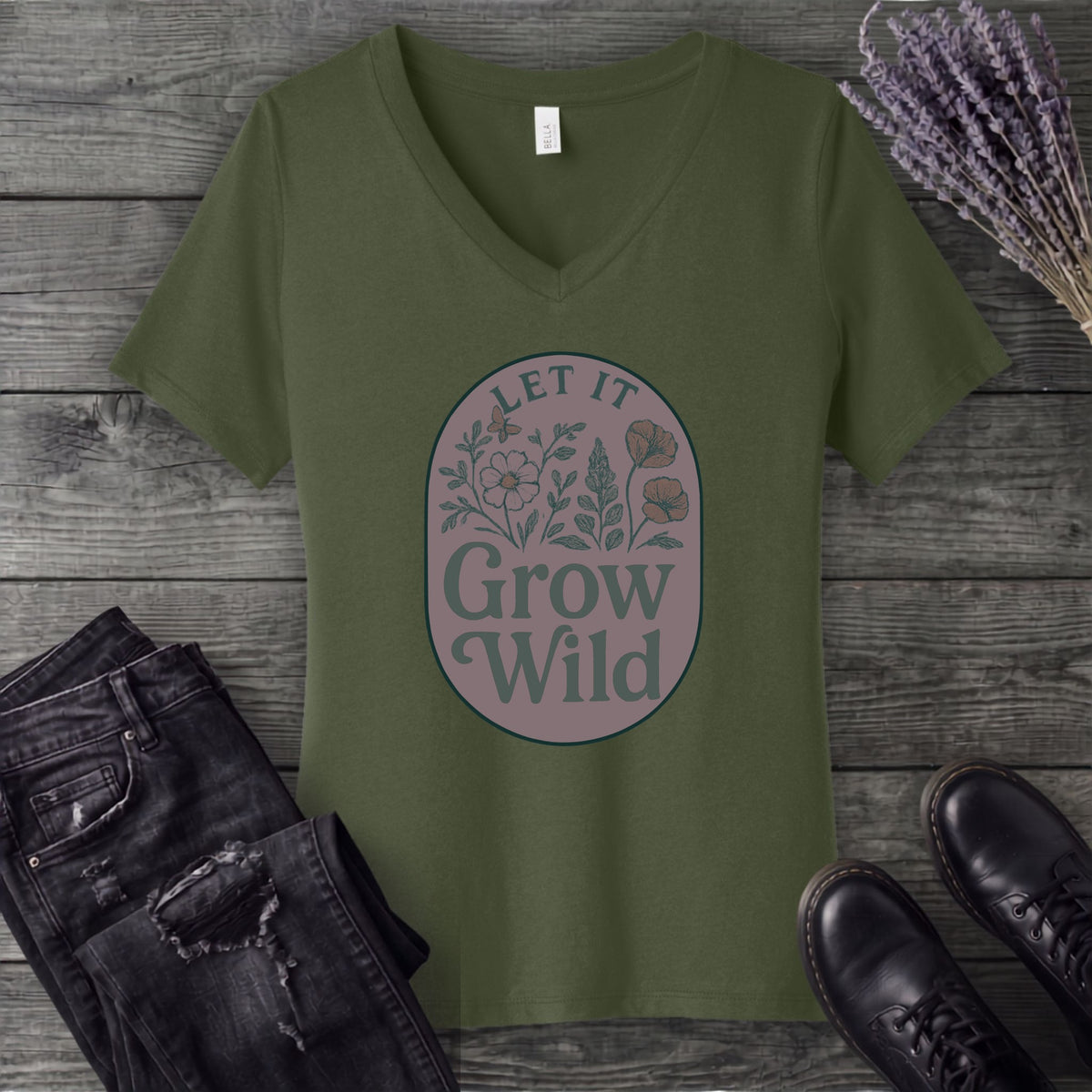 Let It Grow Wild V-Neck T-Shirt