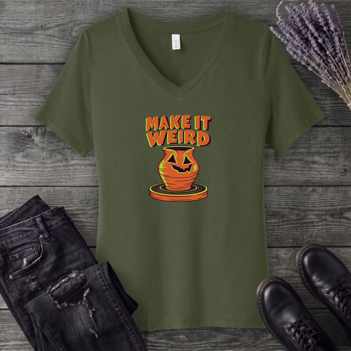 Make It Weird V-Neck T-Shirt