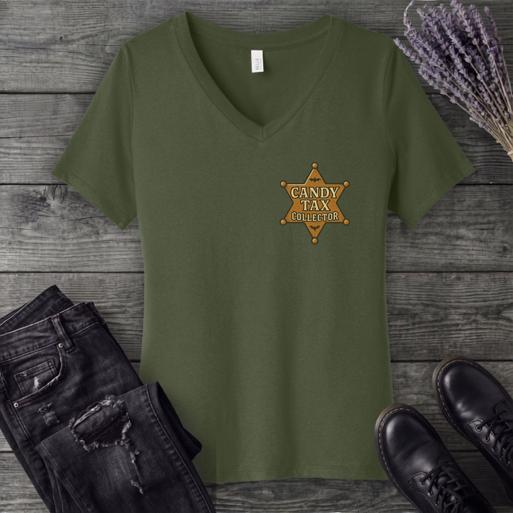 Candy Tax Collector V-Neck T-Shirt