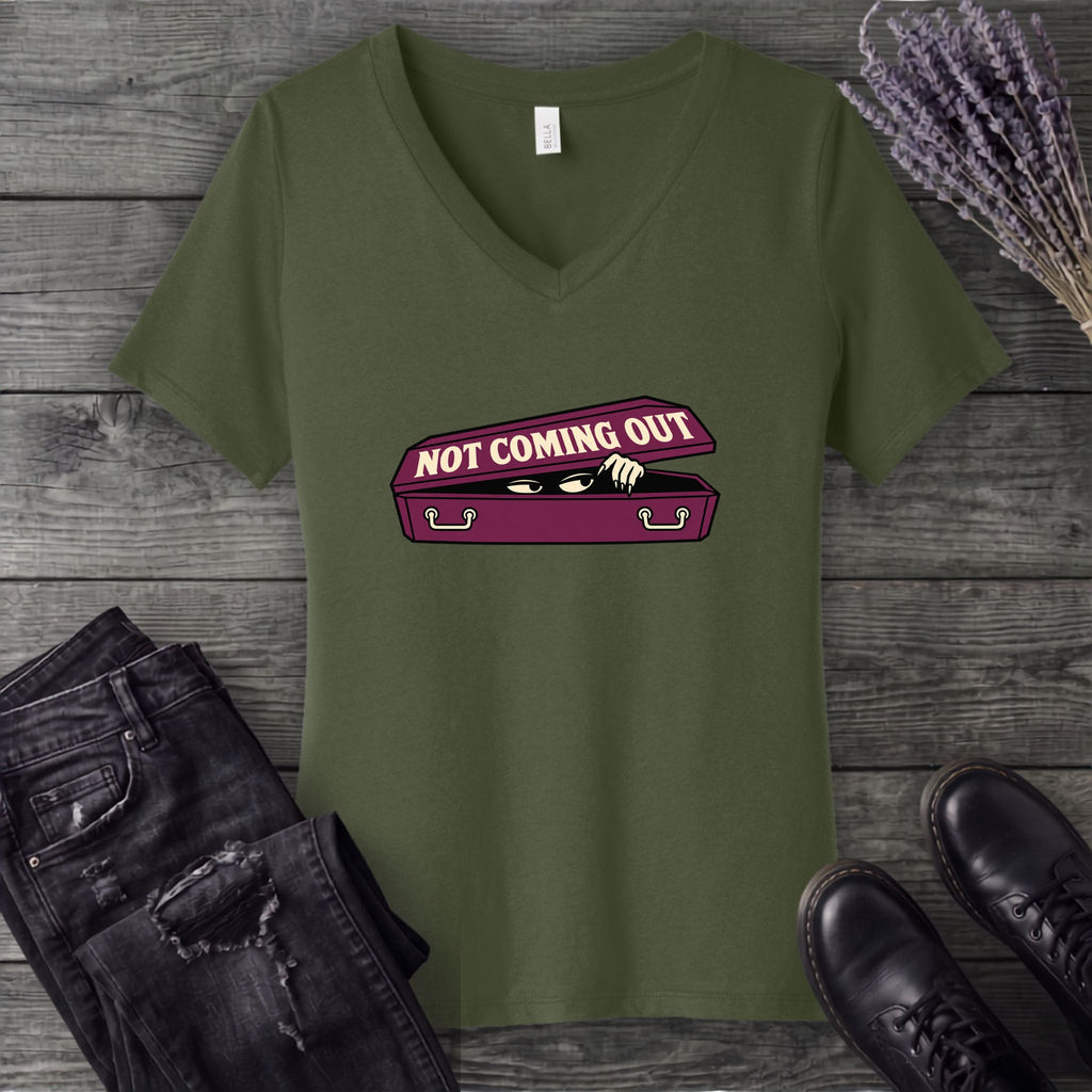 Not Coming Out V-Neck T-Shirt