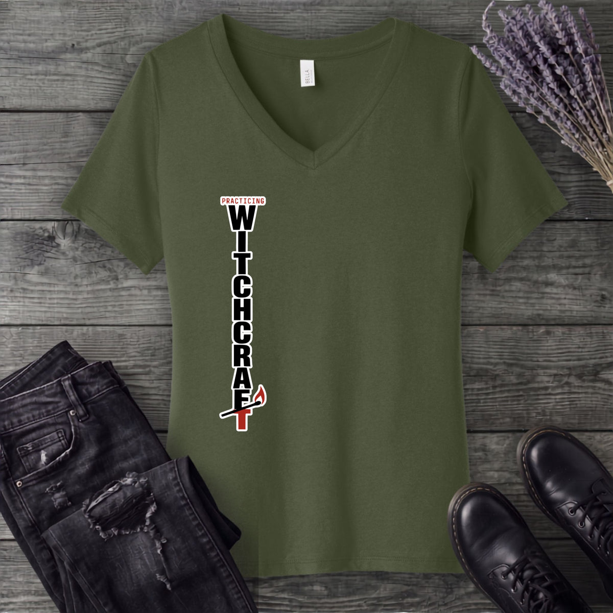 Practicing Witchcraft V-Neck T-Shirt