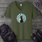 Black Cat Coffee V-Neck T-Shirt