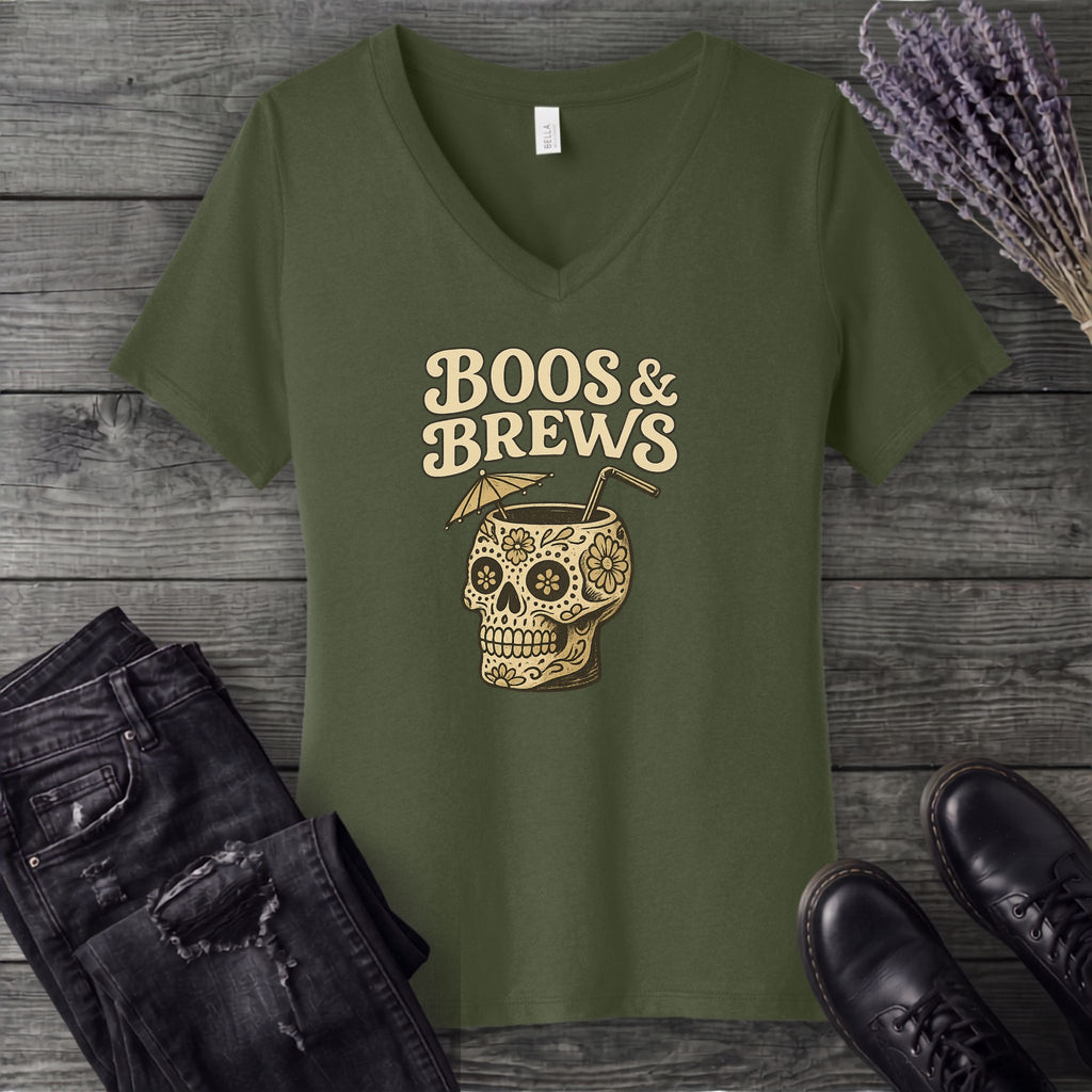 Boos & Brews V-Neck T-Shirt