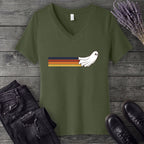 Retro Ghost V-Neck T-Shirt