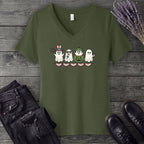 July 4th Ghosts V-Neck T-Shirt