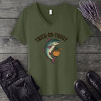 Trick Or Trout V-Neck T-Shirt