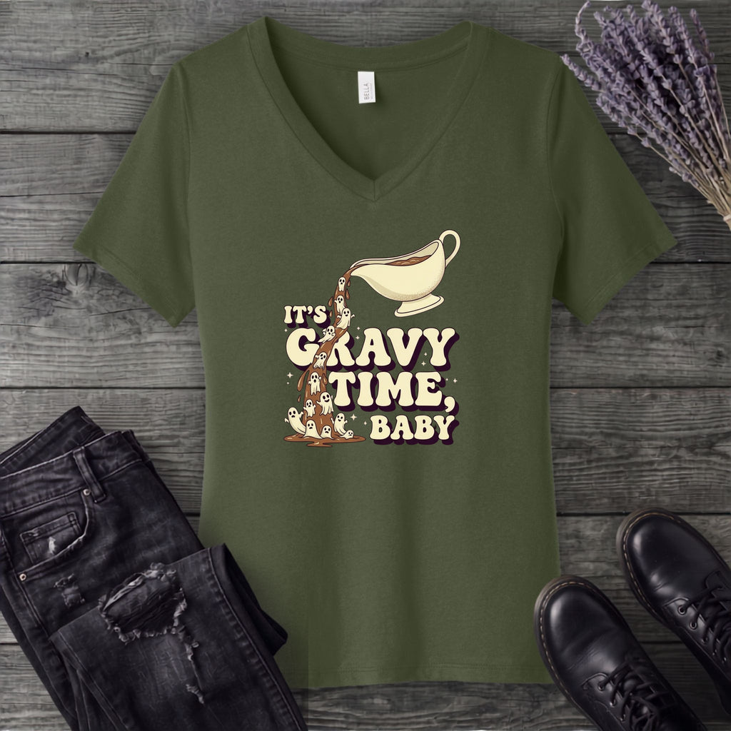 Its Gravy Time Baby V-Neck T-Shirt