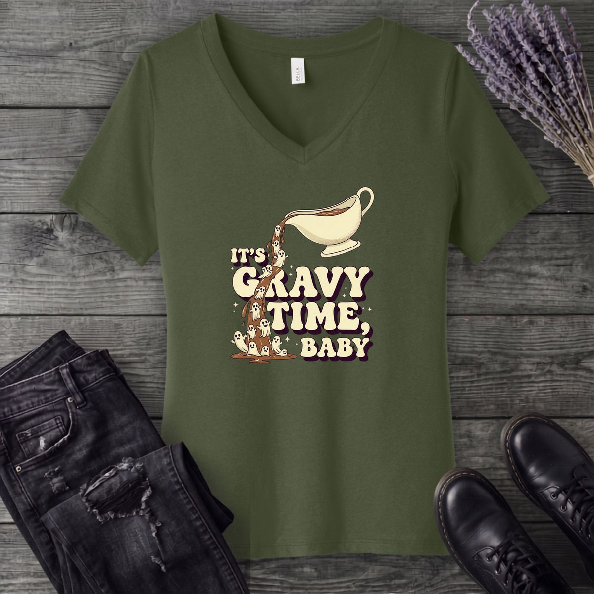 Its Gravy Time Baby V-Neck T-Shirt