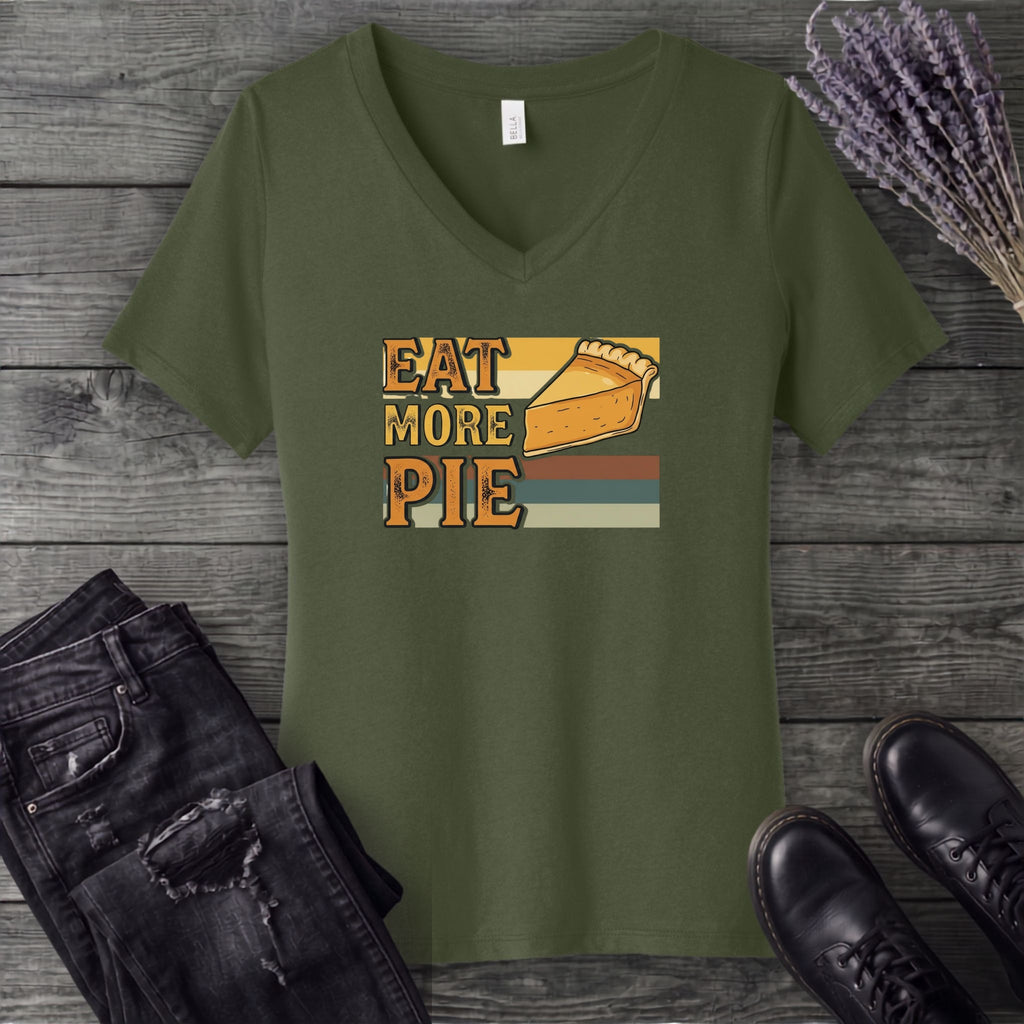 Eat More Pie V-Neck T-Shirt
