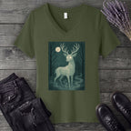 Woodland Spirits Stag V-Neck T-Shirt
