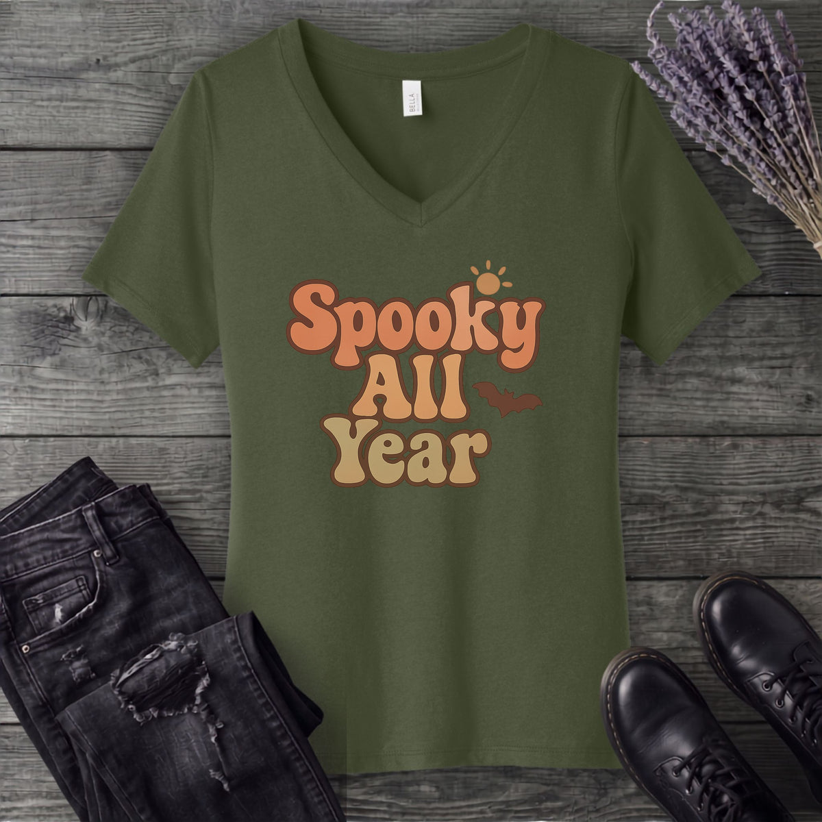 Spooky All Year V-Neck T-Shirt
