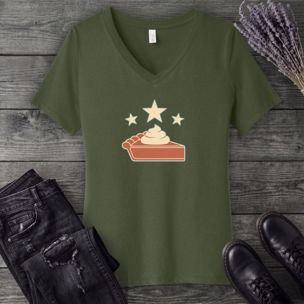 Pie And Stars V-Neck T-Shirt
