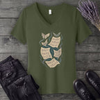 Spectral Sheet Music V-Neck T-Shirt