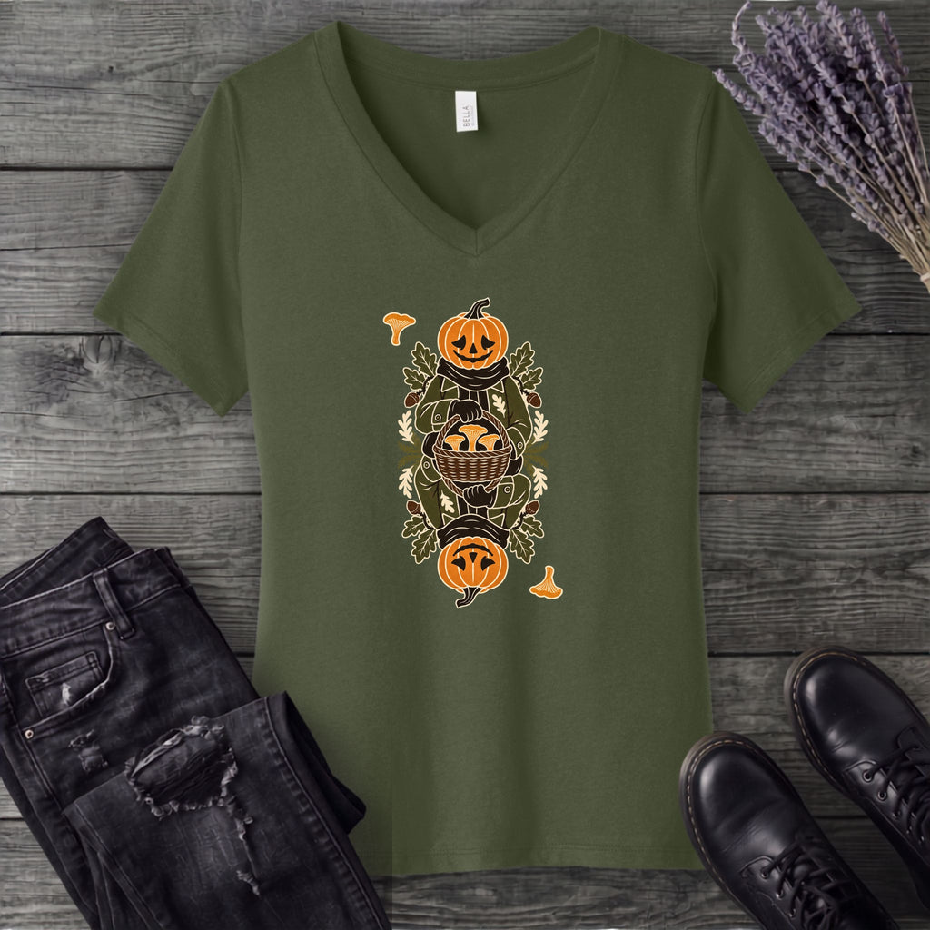 Jack Of Mushrooms V-Neck T-Shirt