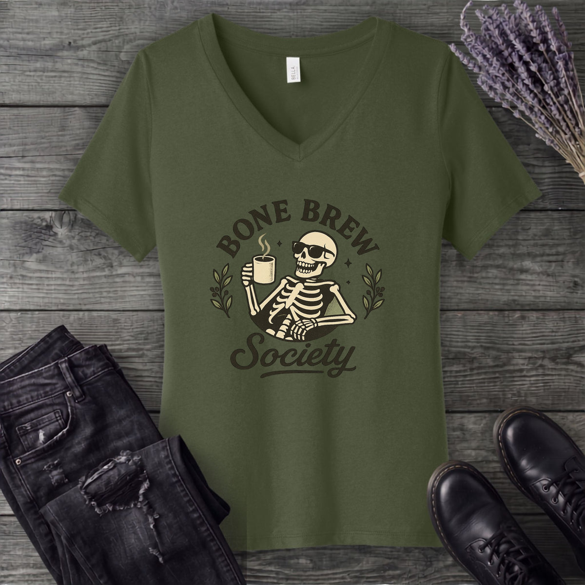 Bone Brew Society V-Neck T-Shirt