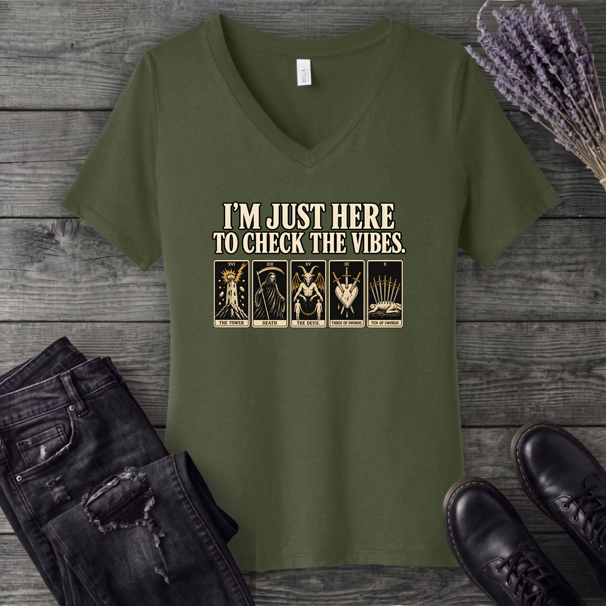 Check The Vibes V-Neck T-Shirt