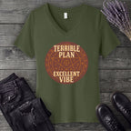 Terrible Plan Excellent Vibe V-Neck T-Shirt