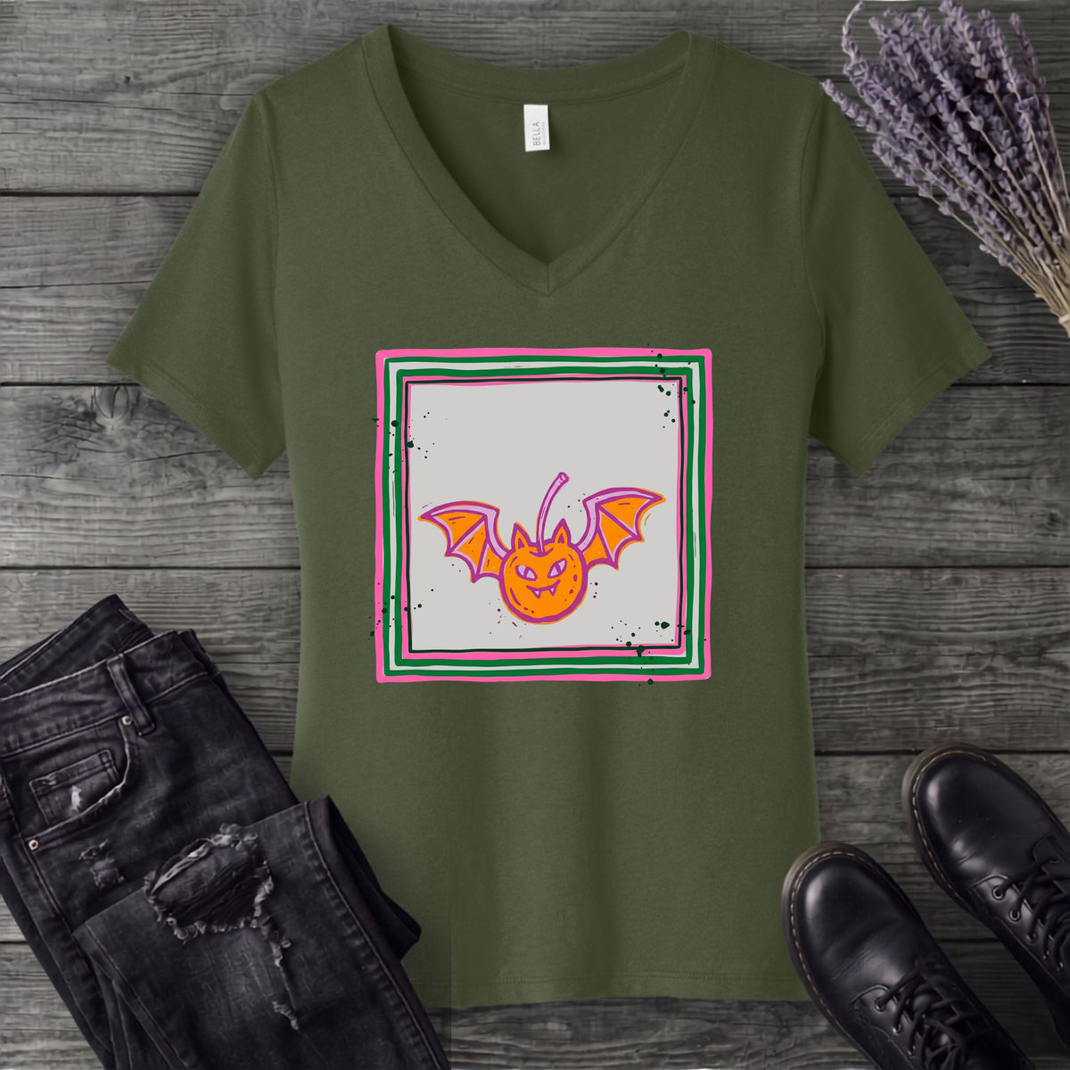 bat cherry max V-Neck T-Shirt