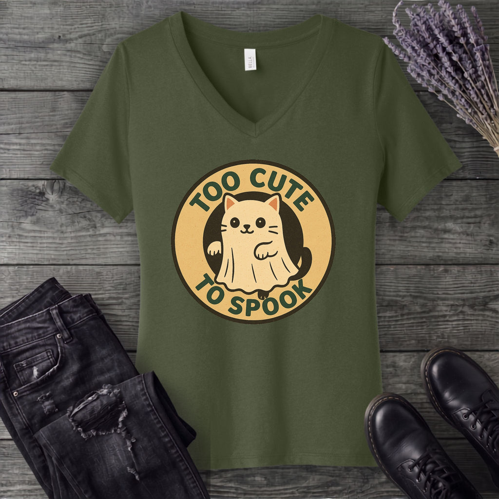 Too Cute To Spook V-Neck T-Shirt