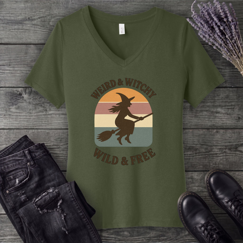 Weird Witchy Wild Free V-Neck T-Shirt