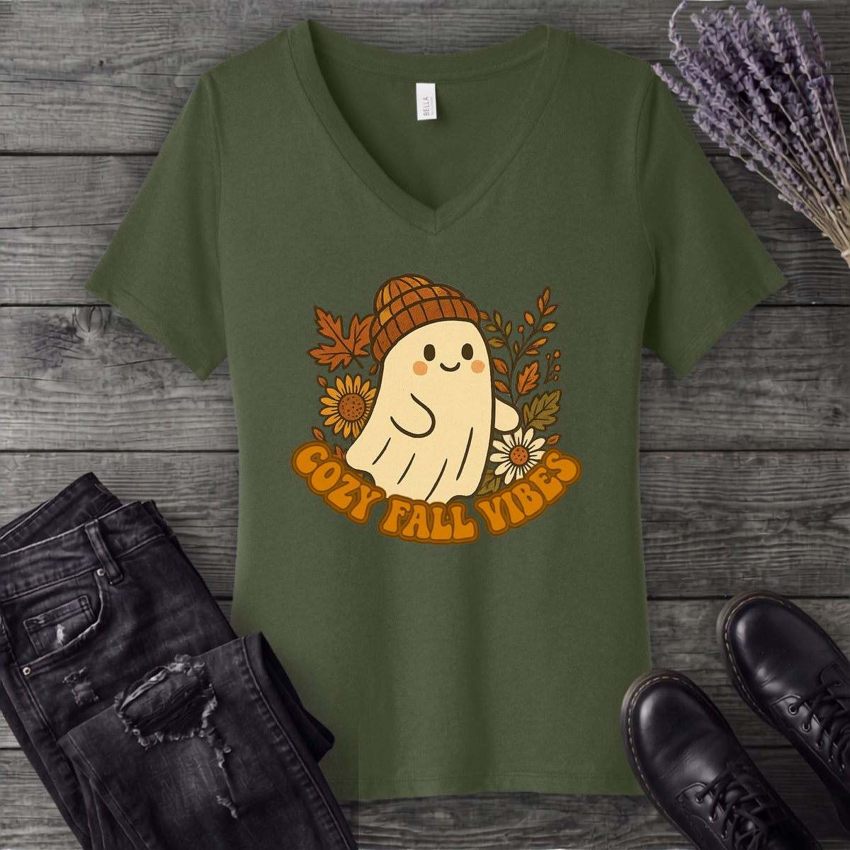 Cozy Fall Vibes V-Neck T-Shirt
