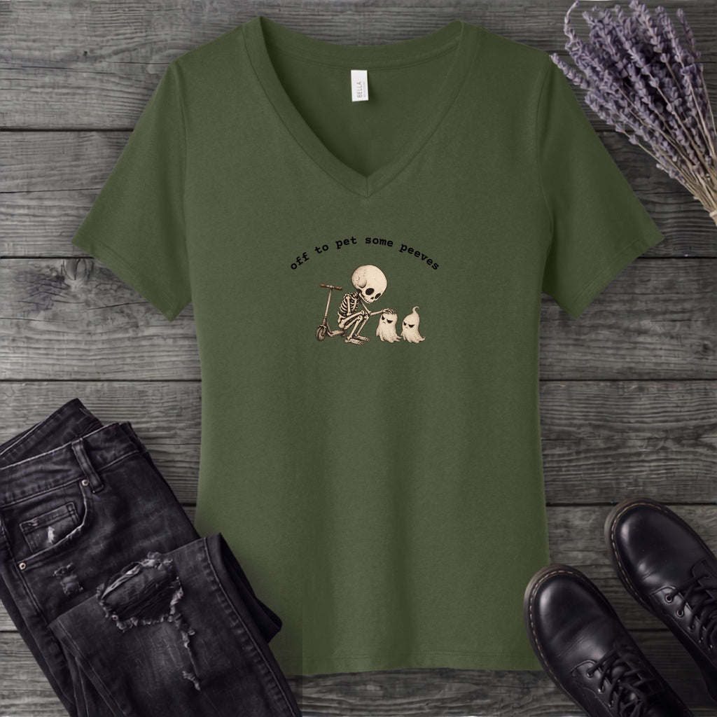 Off To Pet Some Peeves V-Neck T-Shirt