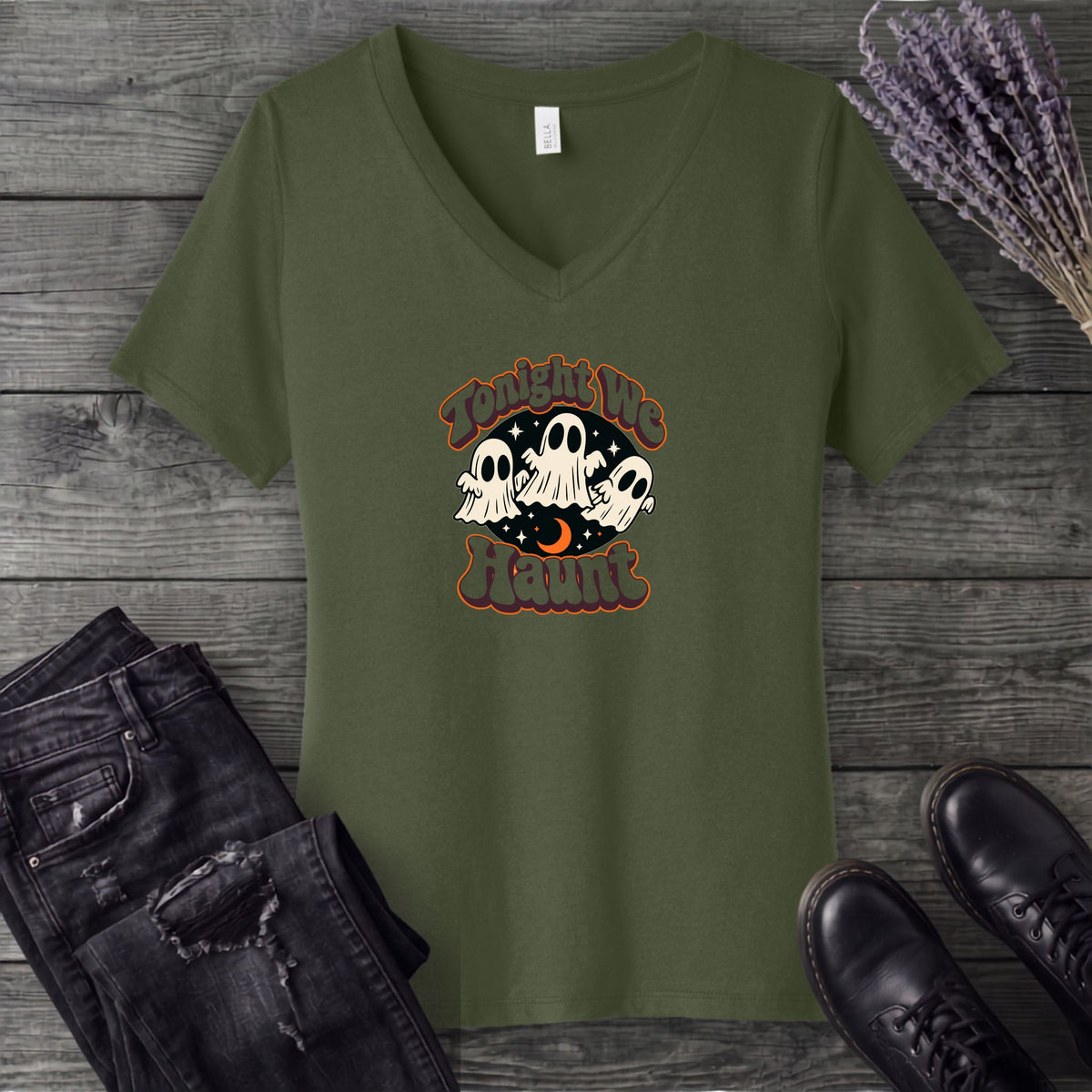 Tonight We Haunt V-Neck T-Shirt