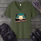 Summerween Skull V-Neck T-Shirt