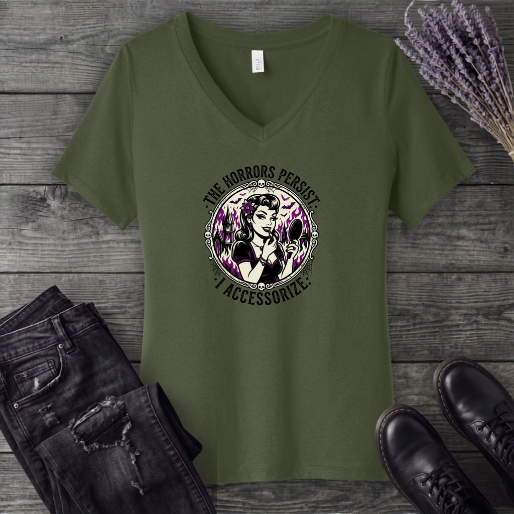 The Horrors Persist V-Neck T-Shirt