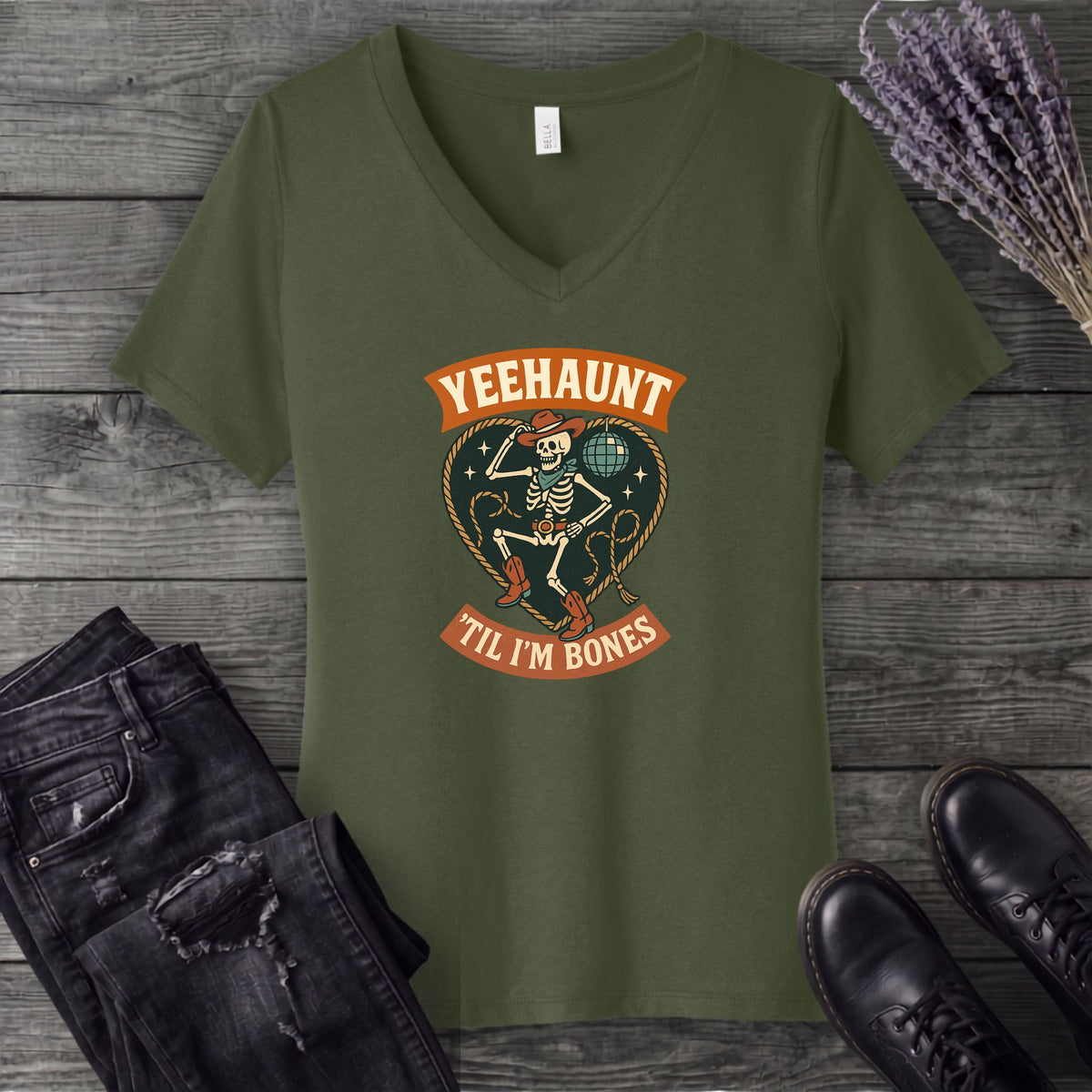 Yeehaunt Til Im Bones V-Neck T-Shirt