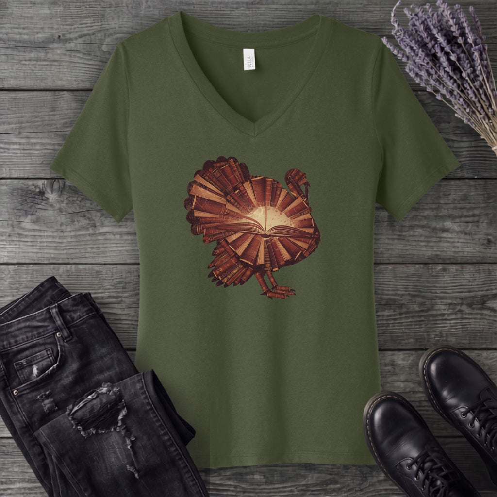 Turkey Books V-Neck T-Shirt