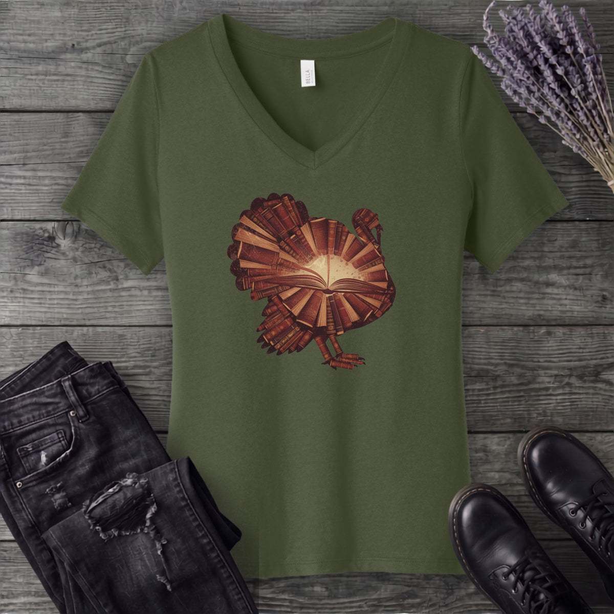Turkey Books V-Neck T-Shirt