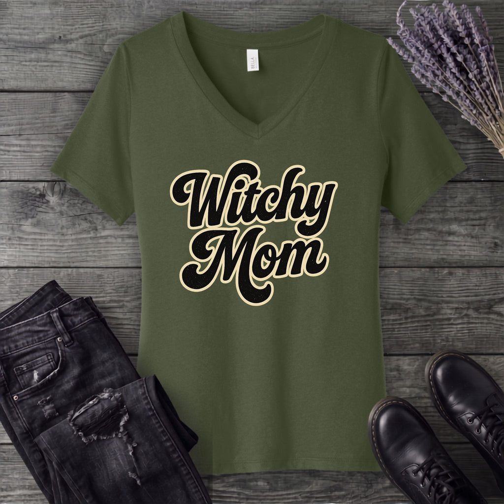Witchy Mom V-Neck T-Shirt