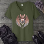 Watercolor Bat V-Neck T-Shirt