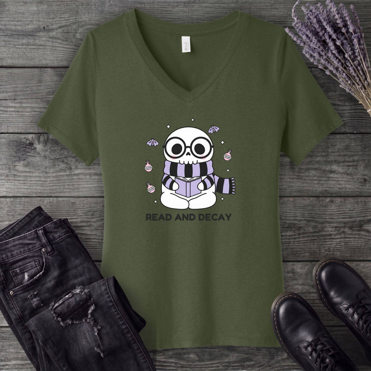 Read And Decay V-Neck T-Shirt