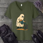 Ghost Gardener V-Neck T-Shirt
