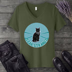 stay strange celestial cat V-Neck T-Shirt