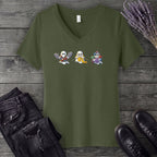 ghost_trio_knitting V-Neck T-Shirt
