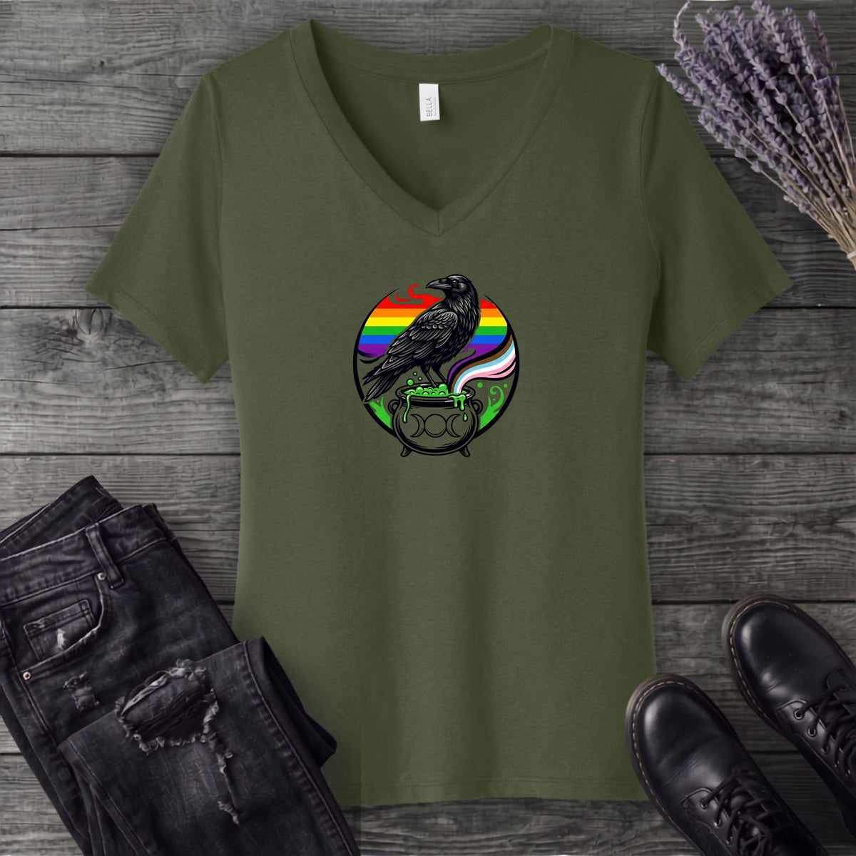 Raven Pride V-Neck T-Shirt