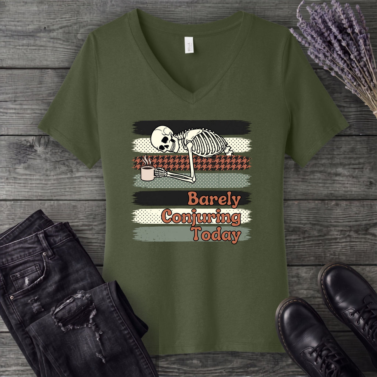Barely Conjuring Today V-Neck T-Shirt