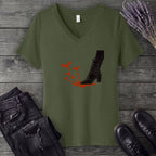 Crimson Stomp V-Neck T-Shirt