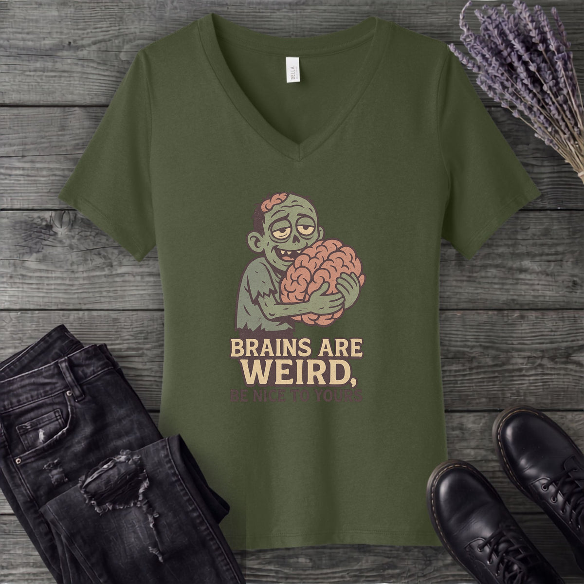 Brains Are Weird V-Neck T-Shirt