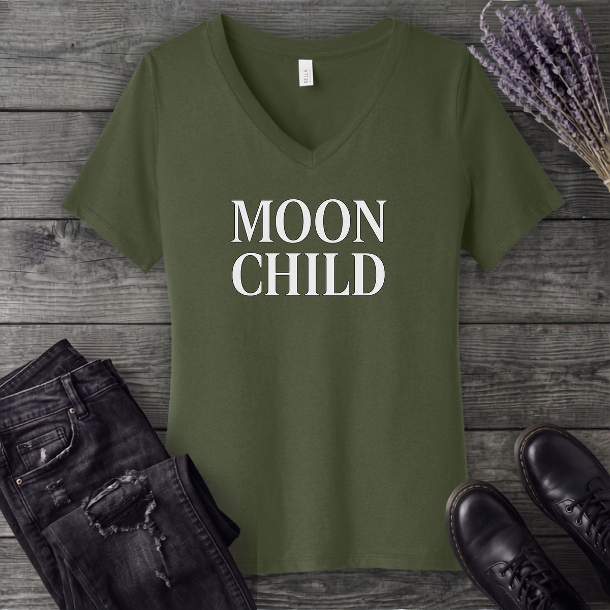 Moon Child V-Neck T-Shirt