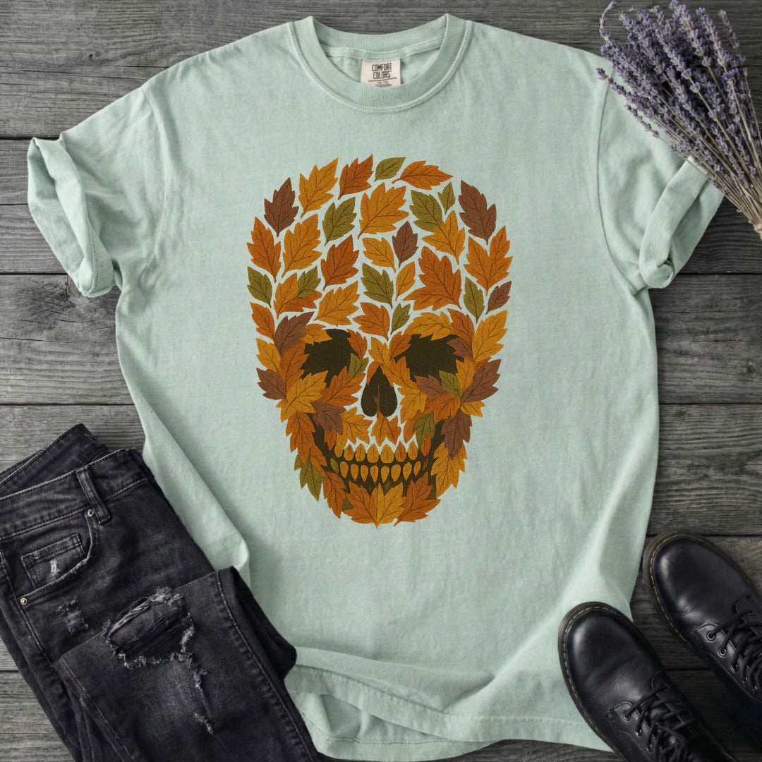 autumn leaves skull T-Shirt