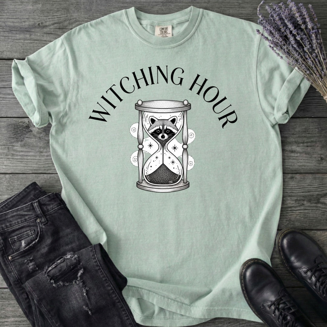 Witching Hour Raccoon Hourglass T-Shirt