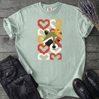 Geometric Hearts Raccoon T-Shirt