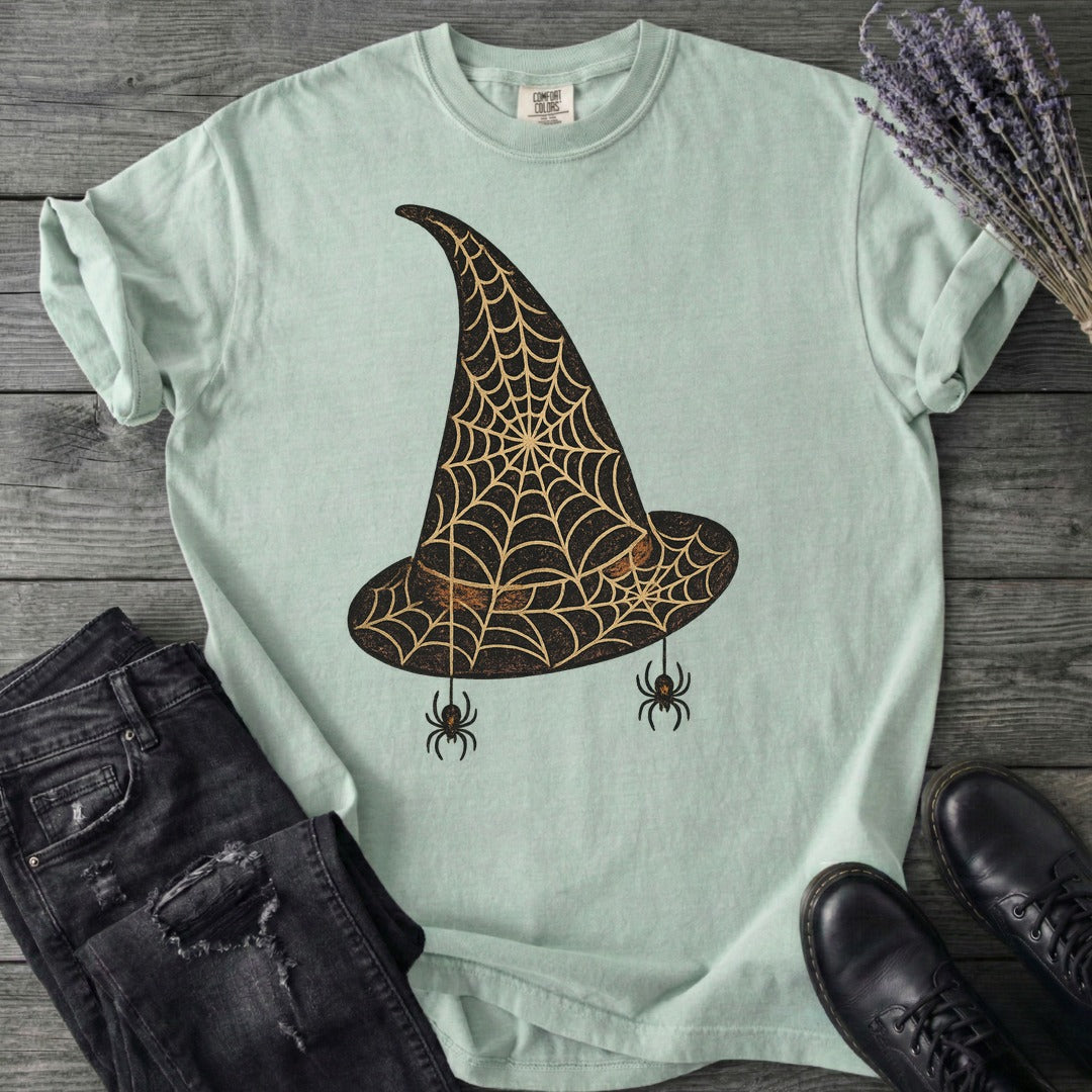 Spiderweb Witch Hat T-Shirt